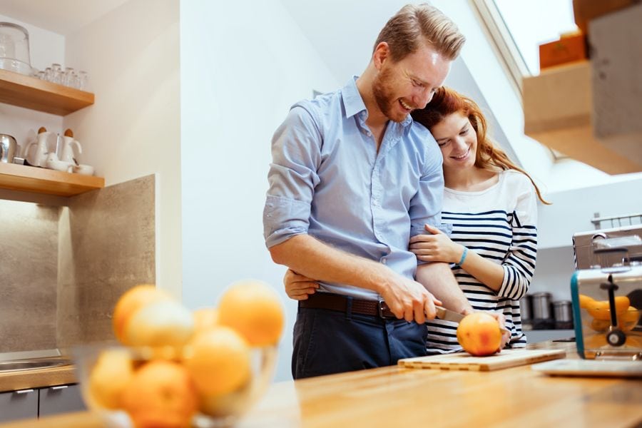 Image of couple in a kitchen. Why Choose Daikin.